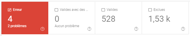 erreurs d'URL Google Search Console